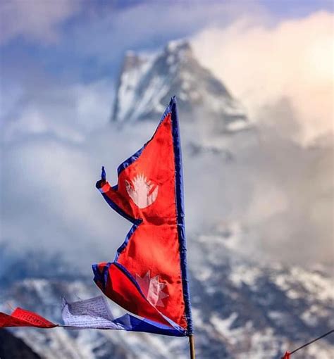 Nepali Flag - Mardi Himal Trek 😎 Photo: Lukas Steindorf | Nepali flag ...