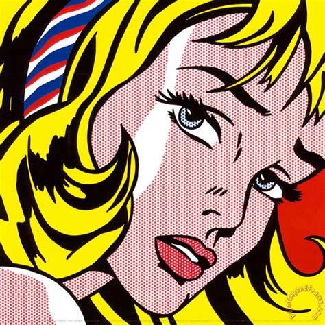 Roy Lichtenstein Girl with Hair Ribbon C 1965 Art Painting for sale - paintingandframe.com