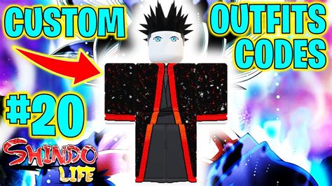 ⭐SHINDO LIFE CUSTOM OUTFITS CODES #20⭐ - YouTube