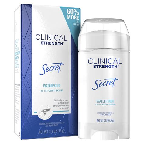 Secret Clinical Strength Antiperspirant Deodorant Soft Solid Waterproof ...