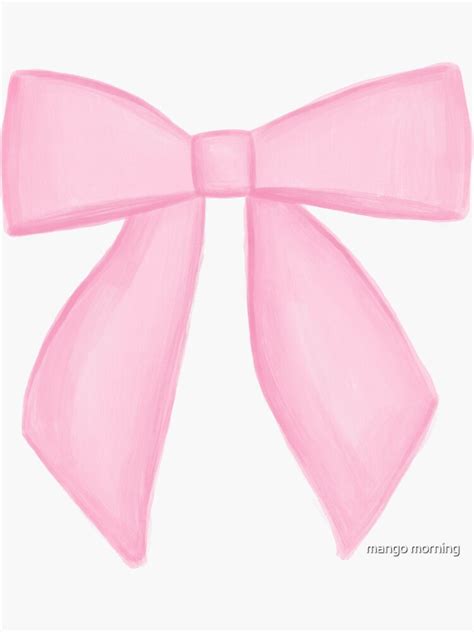 "dainty aesthetic pink bow" Sticker for Sale by mango morning | Redbubble