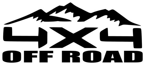 pair 4X4 OFF ROAD Vinyl Stickers -V2- 4 by 4 Truck 4 x 4 4WD 4-Wheel Drive - Die Cut Decals ...