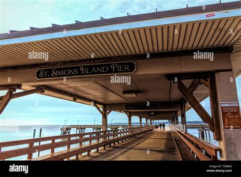 St Simons Island Pier Stock Photo - Alamy