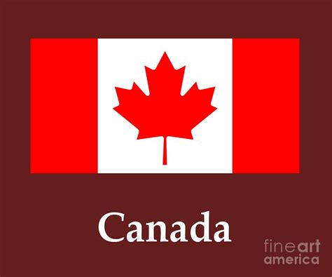 Canada Flag And Name Digital Art by Frederick Holiday