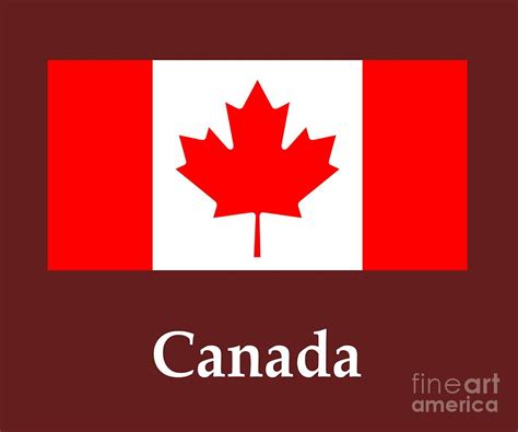 Canada Flag And Name Digital Art by Frederick Holiday