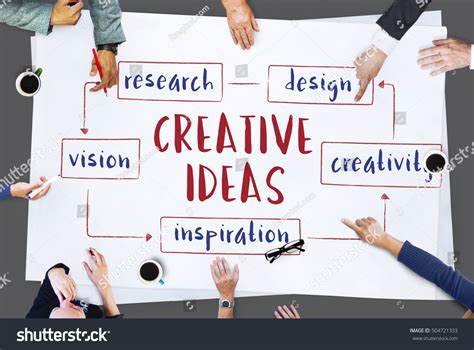 Creative Thinking Creativity Design Process Concept Stock Photo ...