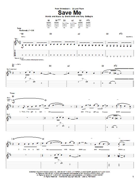 Save Me by Shinedown - Guitar Tab - Guitar Instructor