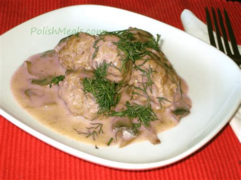 Polish Meatballs with Mushroom Sauce Recipe | Polish Meals & Cooking