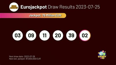 2023-07-25 Eurojackpot Lottery Results & Winning Numbers - YouTube