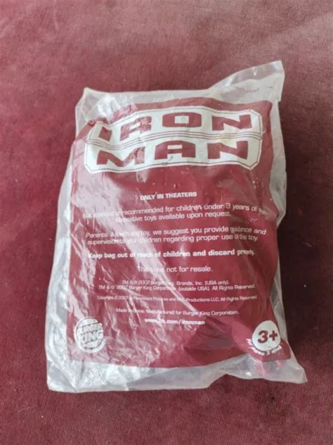 BURGER KING KIDS Meal Toy 2007 Iron Man Figure New Sealed $9.95 - PicClick