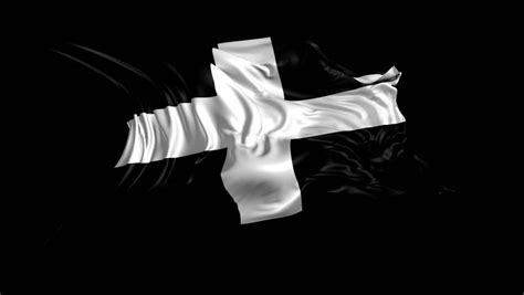 Flag Of Cornwall 3D Animation Of The Old Cornwall Flag With Alpha ...