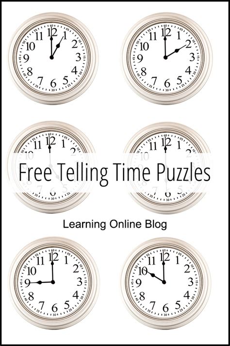 Free Telling Time Puzzles - Learning Online Blog