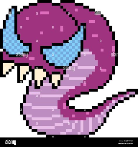 vector pixel art monster isolated Stock Vector Image & Art - Alamy