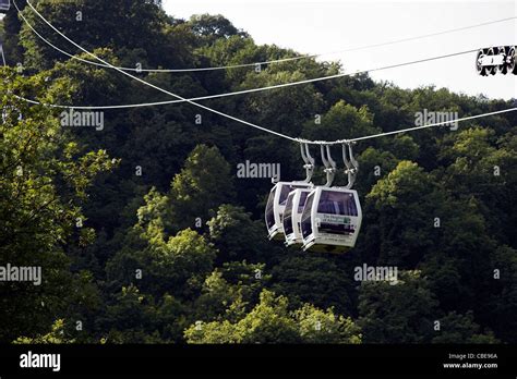 Heights of Abraham, cable car, Matlock Bath, Derbyshire, Peak District, England, UK Stock Photo ...