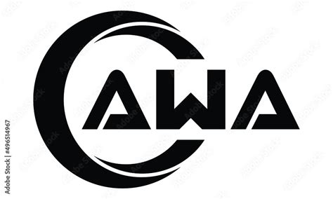 AWA swoosh logo design vector template | monogram logo | abstract logo ...