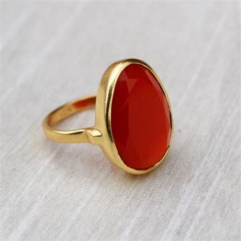 Carnelian Ring - Etsy