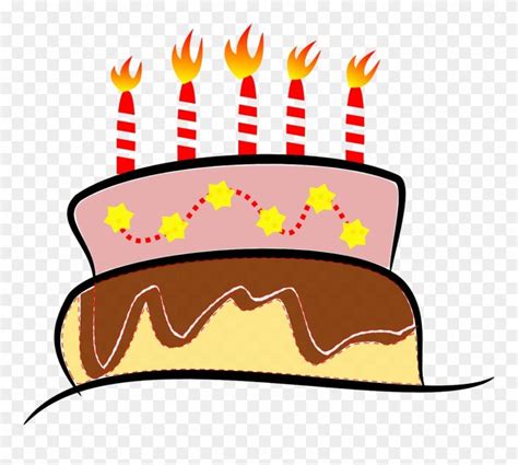 a birthday cake with lit candles on it, transparent background png - happy birthday cake clipart