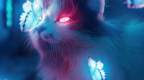 cyberpunk, cat, artist, artwork, digital art, hd, 4k, artstation HD ...