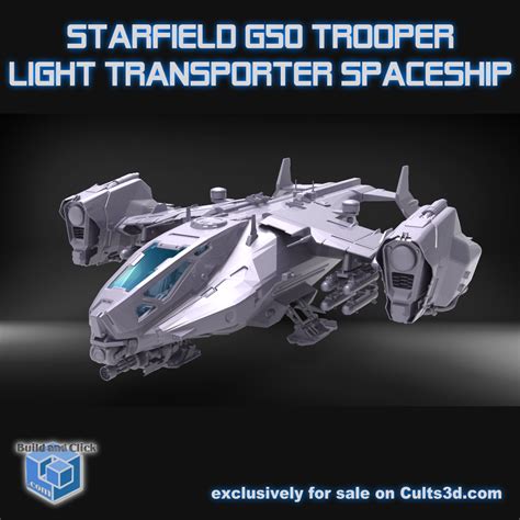 3D file Starfield Trooper Light Transporter Spaceship・Design to ...