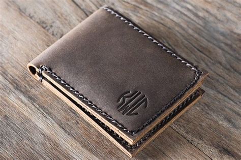 Slim Mens Wallet Bifold [Handmade] [Personalized]