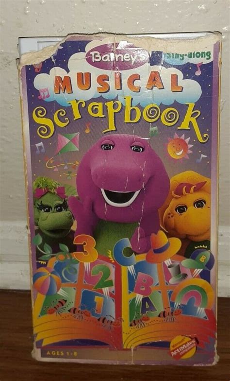 Barney Musical Scrapbook VHS White Tape Sing Along - Etsy