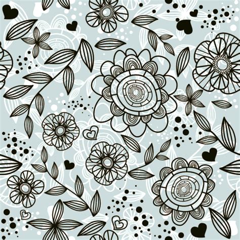 Grey Floral Pattern Background | FreeVectors