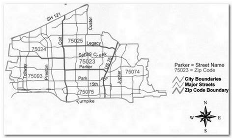 Plano Zip Code Boundaries Map - Plano Homes & Land