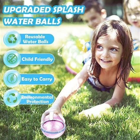 [2023 Upgrade] Reusable Water Balloons For Kids Water Bombs Splash Balls For Pool, Refillable ...