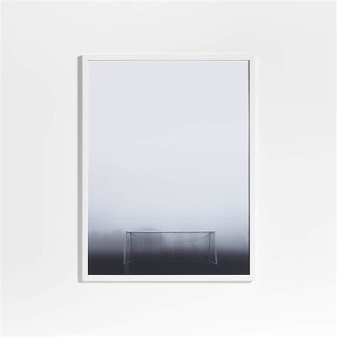 Black and White Soccer Net Framed Wall Art Print | Crate & Kids