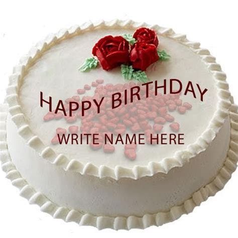 rose flowers happy birthday cake images name editor