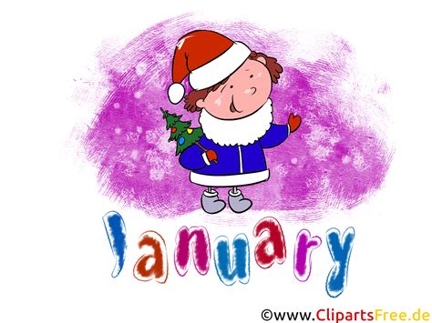 January Illustration - Month Clip Art free