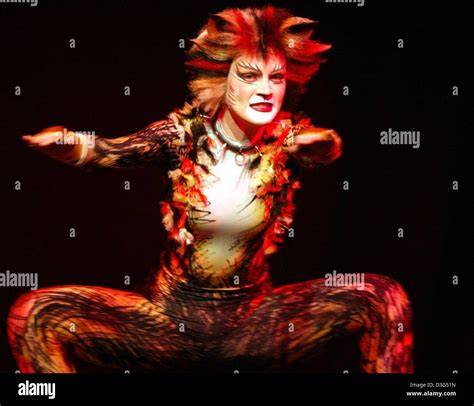 (dpa) - A cat from the musical 'Cats' sings the song 'Macavity' during ...