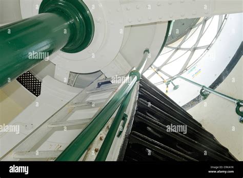 Interior stairs inside Skokholm island lighthouse UK Stock Photo - Alamy