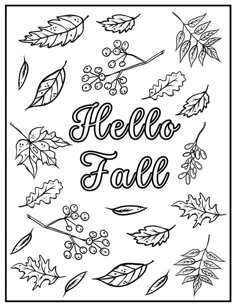 Free Coloring Pages For Fall