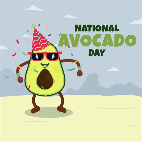 National Avocado Day concept vector illustration 25551459 Vector Art at ...