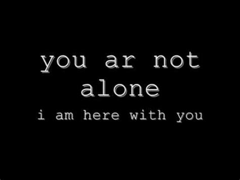 michael jackson you are not alone (lyrics) - YouTube