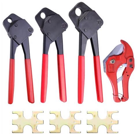 1/2 3/4 3/8 PEX Crimper Set Crimping Tool Kit with Go/no Go Gauge Pipe Cutter, 1 - Kroger