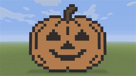 Minecraft Pixel Art - Halloween Pumpkin - YouTube