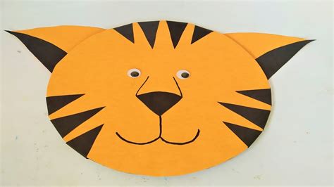 tiger face mask making craft ideas with paper and cardboard easily ...