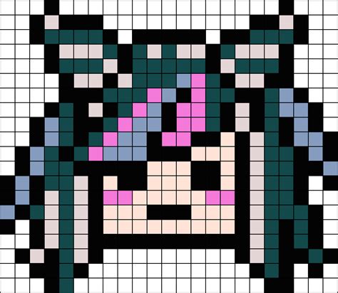 Ibuki Mioda Pixel Icon Perler Bead Pattern | Bead Sprites | Characters ...