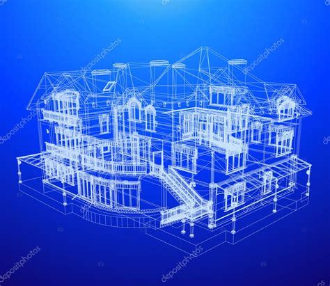 Architecture Blueprint Of A House Stock Vector Image by ©emaria #4355569