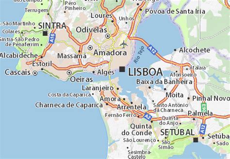 Map of Almada - Michelin Almada map - ViaMichelin