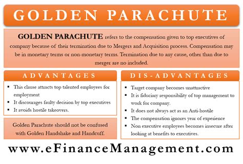 Golden Parachute: Meaning, Advantages, Criticism, Examples and More