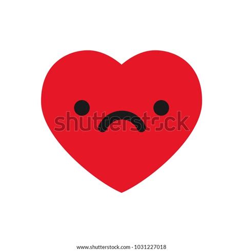 Sad Heart Emoji Stock Vector (Royalty Free) 1031227018 | Shutterstock