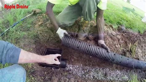 How To Install a FRENCH DRAIN in your back yard, Do It Yourself Project, by APPLE DRAINS - YouTube