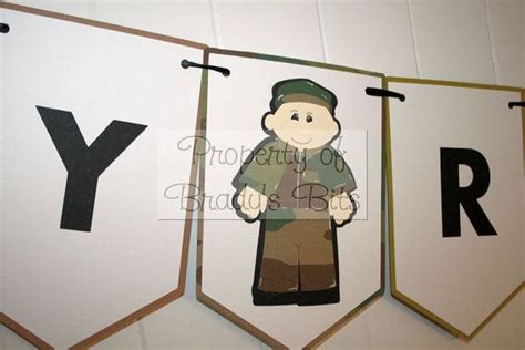 MILITARY/SOLDIER Themed Banner PERSONALIZED by BradysBits on Etsy, $25.00 | Etsy, Banner, Home ...