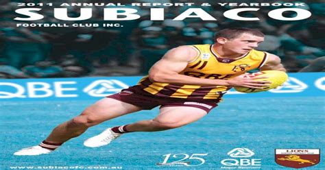 2011 Subiaco Football Club Yearbook - [PDF Document]