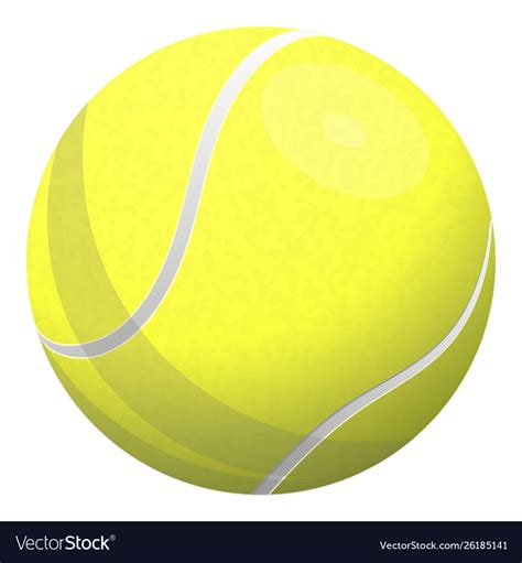 Realistic yellow tennis ball Royalty Free Vector Image