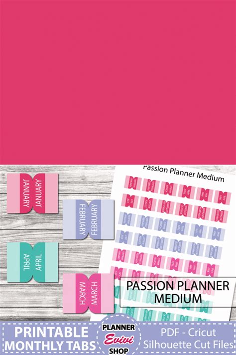 Passion Planner Stickers Passion Planner Medium Monthly Tabs - Etsy | Planner stickers, Passion ...