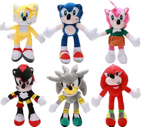 Buy Crasoldiers Super Sonic Plush Toys 11in Sonic Stuffed Animals Set Suction Pad Classic Sonic ...